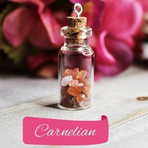 Carnelian Cork Bottle Necklace Pendant